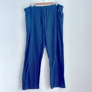 Polo Ralph Lauren cotton flannel plaid elastic waist pull on pajama pants sz L